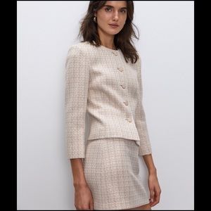 Babaton light pink tweed jacket